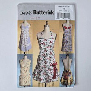 Butterick B4945 UNCUT Apron Pattern | 5 Retro Styles | Sizes S-L